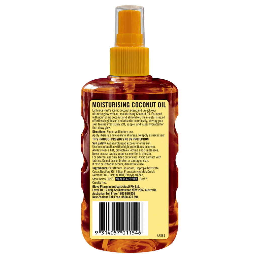 Reef SPF 0 Moisturising Coconut Oil Spray 220mL