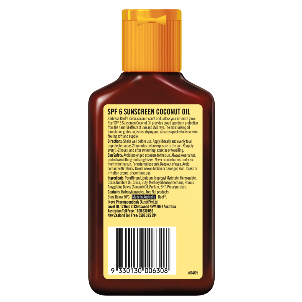 Reef SPF 6 Sunscreen Coconut Oil 125mL