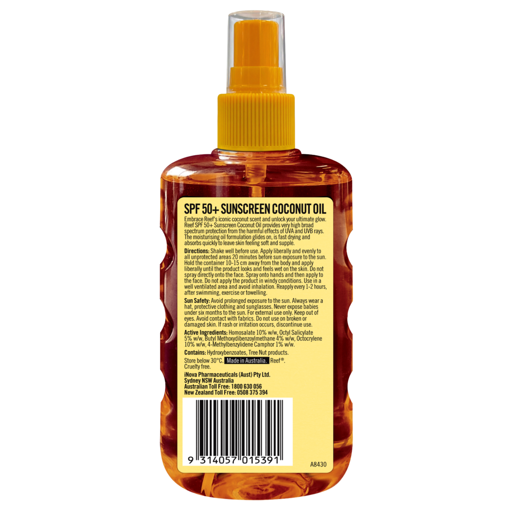 Reef SPF 50+ Sunscreen Coconut Oil Spray 220mL